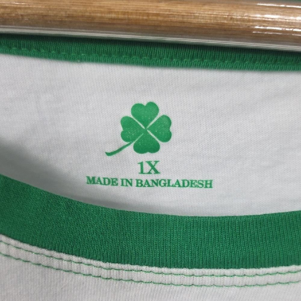 St. Patrick's Day Raglan Tee - Size 1X - Picture 3 of 9